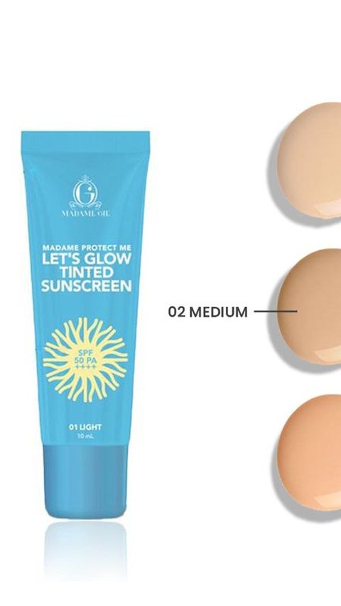 8. Madame Gie Madame Protect Me Let's Glow Tinted Sunscreen SPF 50 PA ++++<br>