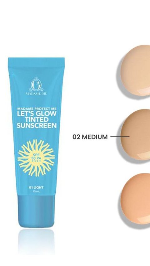 8. Madame Gie Madame Protect Me Let's Glow Tinted Sunscreen SPF 50 PA ++++<br>