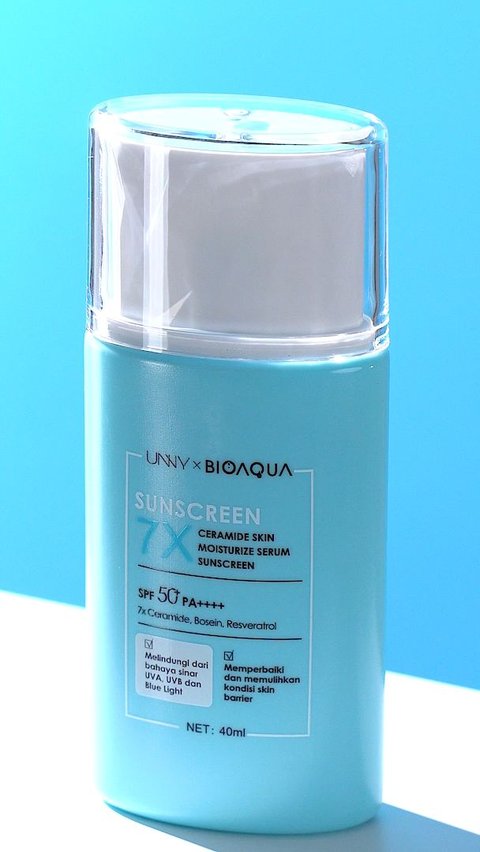 10. Bioaqua 7X Ceramide Skin Moisturize Serum Sunscreen SPF 50 PA++++<br>