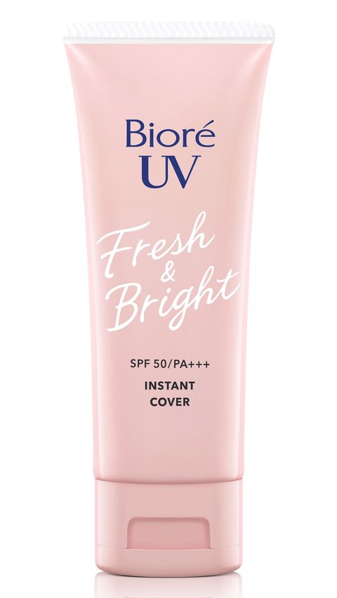 1. Biore UV Fresh & Bright Instant Cover SPF 50+ PA+++<br>