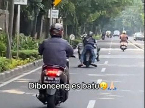 Viral Motorcyclist Carrying Ice Cubes Feels Like Flying, Netizens: The Difficulty of Finding Halal Money