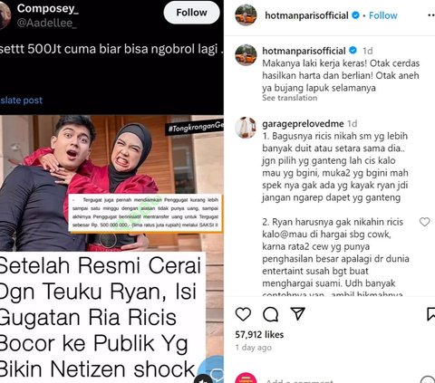 Suspected Satire of Teuku Ryan, Hotman Paris' Post Gains Attention