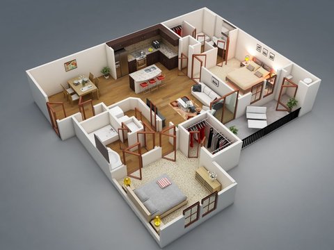 <b>Desain Rumah Minimalis 2 Master Bedroom </b><br>