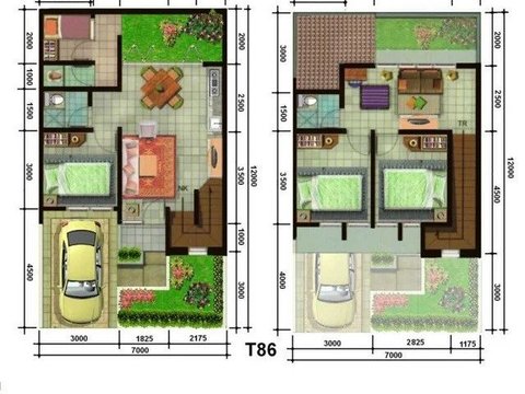 <b>Desain Rumah 6×10 dengan Garasi dan Halaman Belakang</b><br>