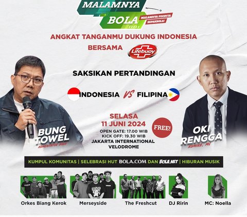 Dukung Perjuangan Tim Garuda di Kualifikasi Piala Dunia 2026 Hanya di Malamnya Bola, Angkat Tanganmu Dukung Indonesia bersama Lifebuoy