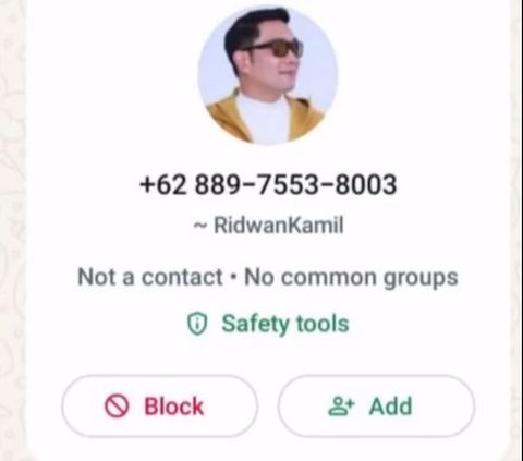 Waspada Penipuan Akun WhatsApp Catut Nama Ridwan Kamil,  Modus Pinjam Uang
