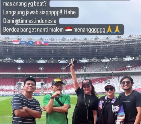 Criticism Abounds, Ashanty Reveals Reason for Singing in the National Team Match against the Philippines