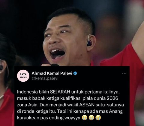 Kemal Palevi Writes a Sharp Comment about Anang-Ashanty's Appearance in the Indonesian National Team Match