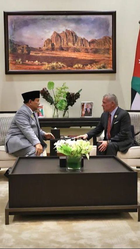 Wajah Memerah Raja Yordania Abdullah II Semringah Bertemu Prabowo Sahabat Lama Bahas Gaza