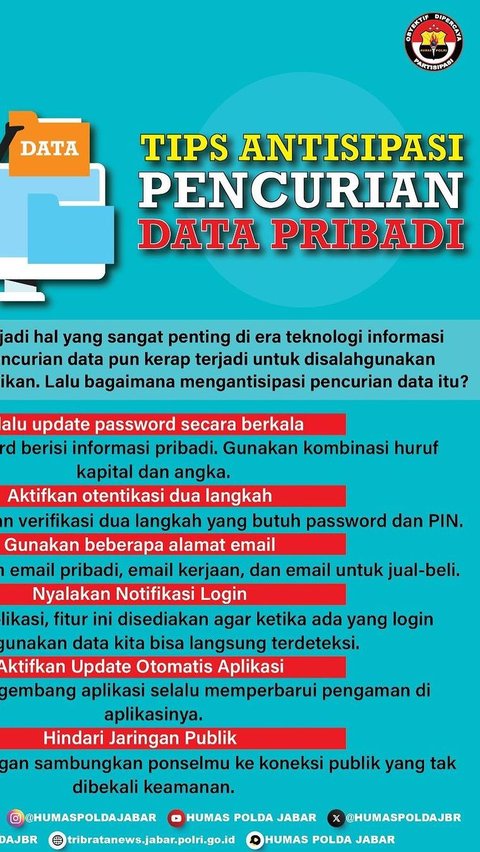 Tips Antisipasi Pencurian Data Pribadi<br>