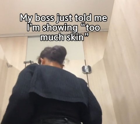 Wearing All Black and Long Sleeves, This Female Worker Still Gets Reprimanded by Her Superior