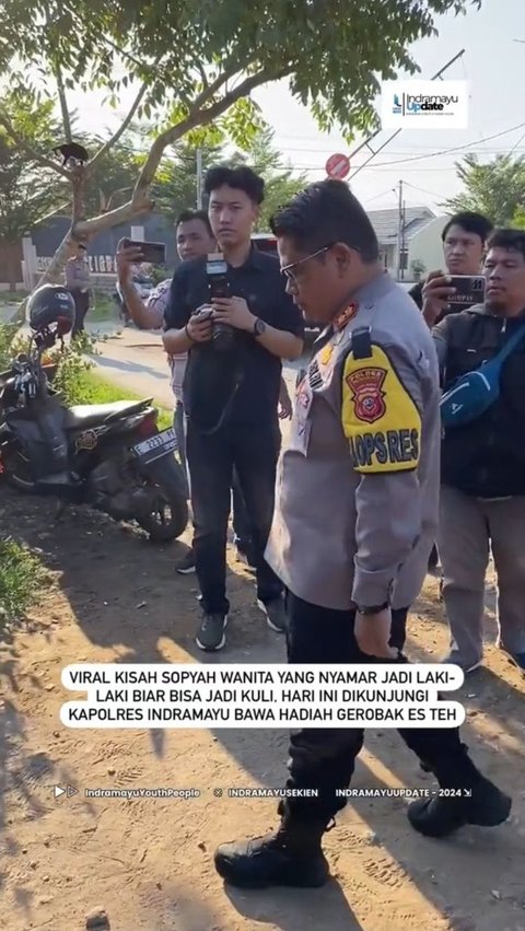 Menyamar Jadi Pria demi Bisa Bekerja sebagai Kuli, Momen Sopiah Dapat Bantuan dari Kapolres Indramayu Ini Viral