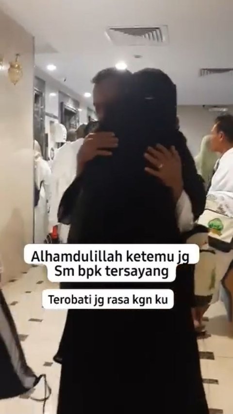 Penuh Haru, Begini Momen Pertemuan WNI di Arab Saudi dengan Ayahnya yang Sedang Menunaikan Ibadah Haji