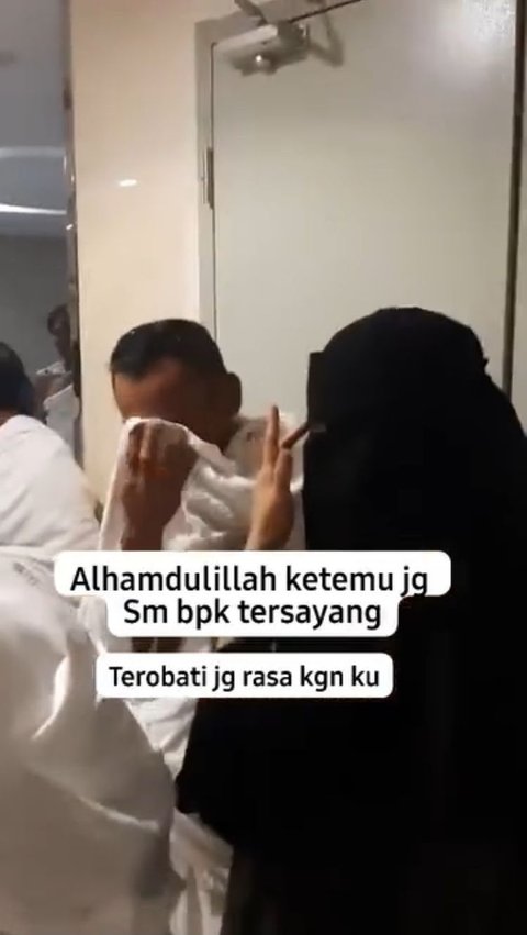 Penuh Haru, Begini Momen Pertemuan WNI di Arab Saudi dengan Ayahnya yang Sedang Menunaikan Ibadah Haji