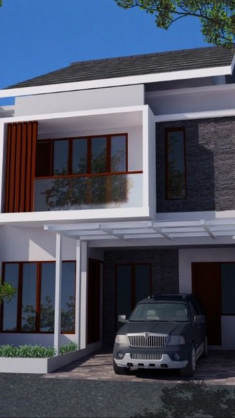 Desain Rumah 8x10 2 Lantai Minimalis Bentuk Kotak