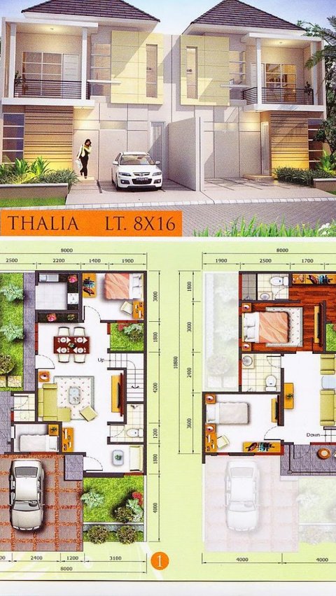 Desain Rumah 8x10 2 Lantai Sederhana