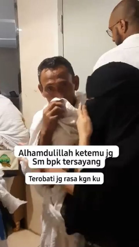 Penuh Haru, Begini Momen Pertemuan WNI di Arab Saudi dengan Ayahnya yang Sedang Menunaikan Ibadah Haji