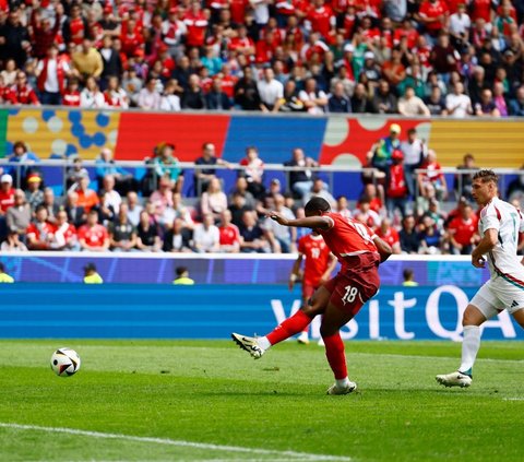 FOTO: Momen Swiss Bantai Hungaria 3-1 di Euro 2024