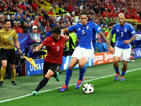 FOTO: Sempat Kebobolan di Awal Laga Grup B Euro 2024, Balasan Dua Gol Italia Bikin Albania Bertekuk Lutut