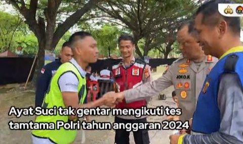 Kegigihan Ayat Suci jadi Anggota Polisi, Dua Kali Gagal kini Tes Pakai Sepatu Jebol jadi Sorotan Komandan