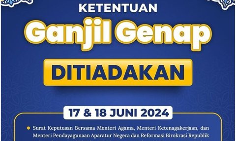 Besok, Polda Metro Jaya Tidak Berlakukan Ganjil Genap