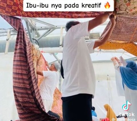 Suhu di Mina Capai 45°C, Begini Cara Kreatif Jemaah Ibu-ibu untuk Minimalisir Panas