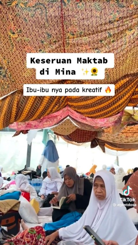 Suhu di Mina Capai 45°C, Begini Cara Kreatif Jemaah Ibu-ibu untuk Minimalisir Panas