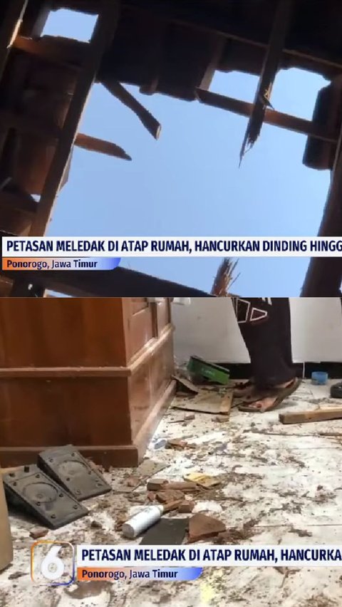 <b>Kronologi Petasan 'Nyasar' Berparasut Meledak di Atap Rumah Warga Ponorogo, Pemilik Rumah Baru Pulang Salat Iduladha</b>
