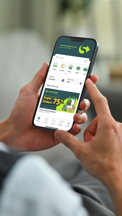 Through the Grab Application, Users Can Open Accounts and Save at Superbank