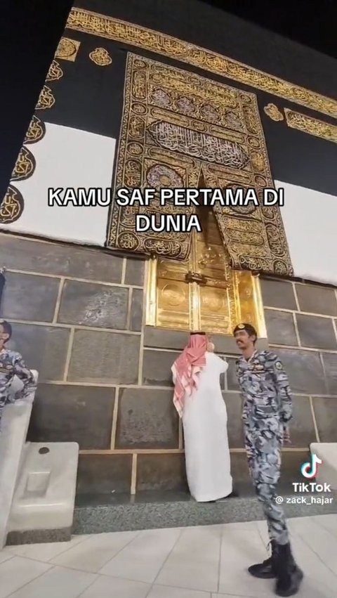 Momen Pria Unggah Pengalaman Dapat Shaf Paling Depan saat Ibadah Haji, Langsung Menghadap Multazam