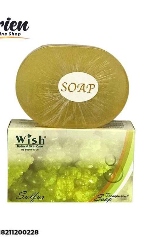 <b>Sulfur Transparent Soap Wish Natural Skincare </b><br>