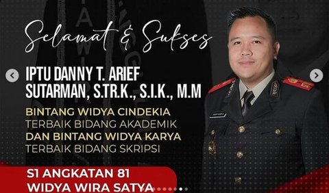 Danny berhasil meraih penghargaan Bintang Widya Cindekia karena menjadi wisudawan terbaik bidang akademik. <br>