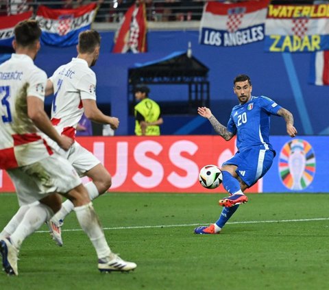 FOTO: Drama Italia vs Kroasia, Gol Menit Akhir Mattia Zaccagni Bawa Gli Azzuri ke 16 Besar Euro 2024