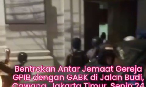 Dua Kelompok Jemaat Gereja di Jaktim Bentrok, Ini Pemicunya