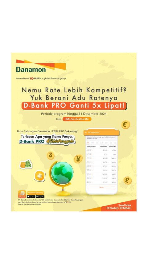 Rate Valasnya Bisa Diadu, Liburan ke Luar Negeri dengan D-Bank PRO yang #SelaluMenggoda!