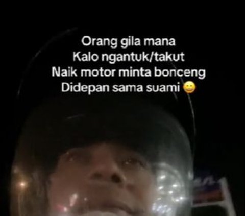 Solusi saat Istri Ngantuk di Motor, Dibonceng Depan dengan Menghadap ke Suami