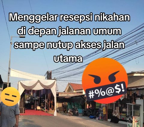 Pernikahan Menutup Akses Jalur Utama, Pengendara Jadi Harus Putar Balik karena Mencari Jalan Alternatif!