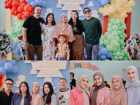 8 Potret Desta dan Natasha Rizky di Acara Khitanan Anak Bungsu, Kompak Banget!