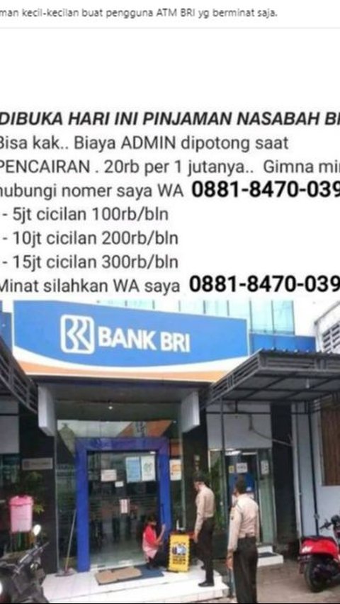 Waspada Penipuan Catut BRI Beri Pinjaman ke Nasabah Lewat WhatsApp