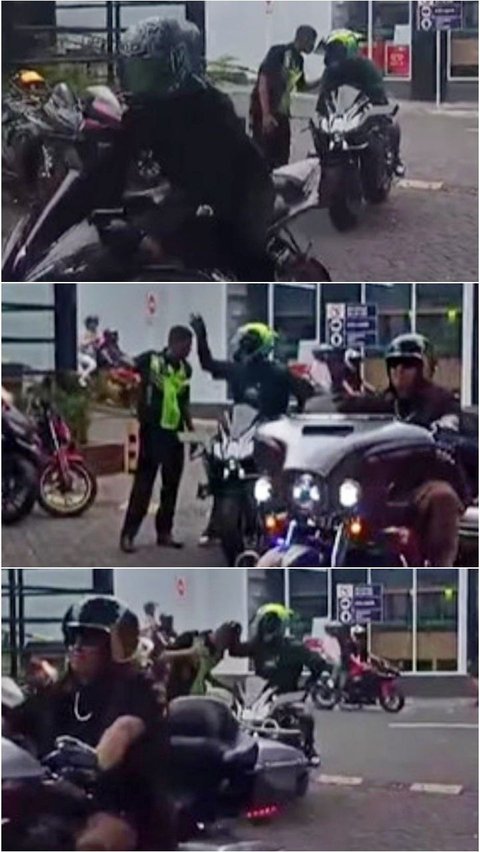 Arogan 'Main Tangan' ke Satpam, Pengendara Moge Kawasaki Ninja H2 ini Diburu Netizen