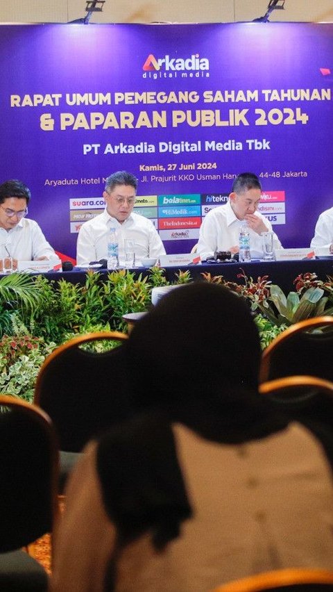 Pendapatan Arkadia Digital Media Tahun 2023 Tumbuh 40 Persen Jadi Rp57,89 Miliar