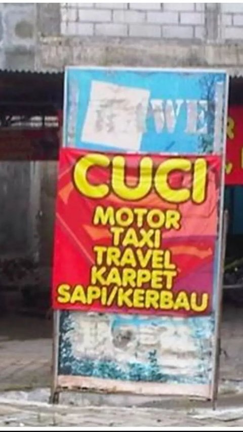 Spanduk Cuci Motor Lucu dan Nyeleneh, Bikin Terheran-heran