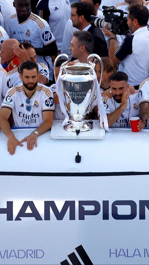 Kemenangan ini membuat Real Madrid menjadi klub dengan gelar Liga Champions terbanyak sepanjang sejarah. Foto: Reuters<br>