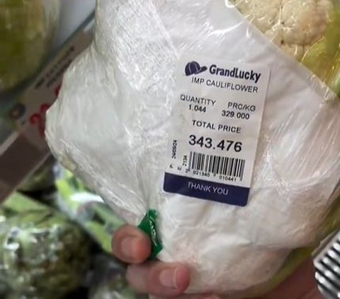 Make Shock, Viral Price of Cauliflower at PIK Supermarket Reaches Rp400 Thousand, Netizens: Planted in Heaven's Soil