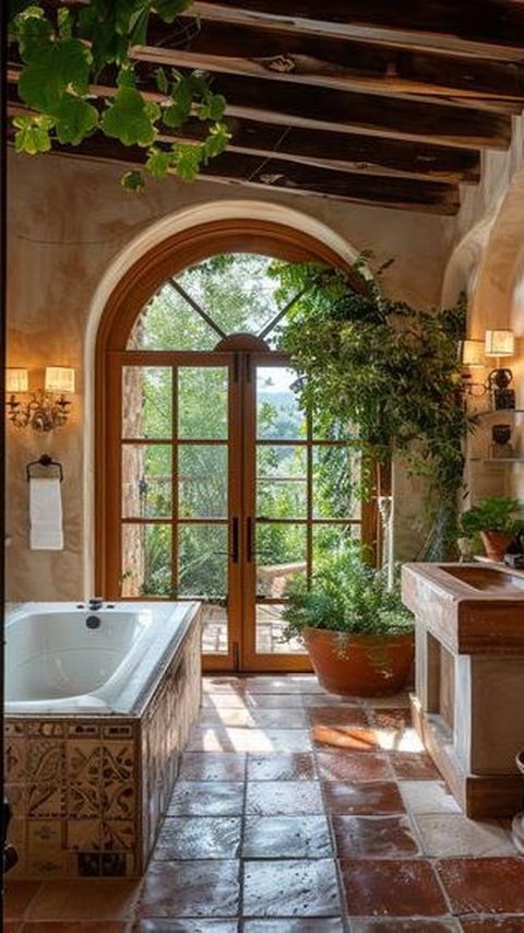 2. Luxurious Mediterranean Bathroom Design