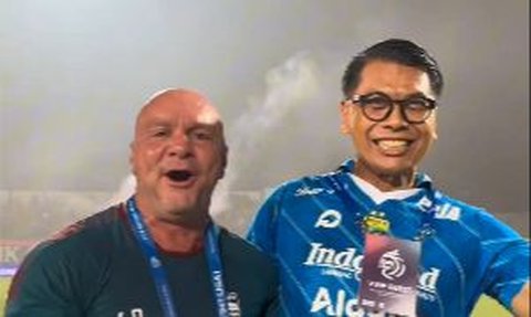 Persib Juara Liga 1, Jenderal Brimob Dijuluki 'Gajah' Sumringah Sampai Turun ke Lapangan