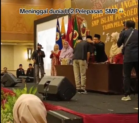 Tabah dan Penuh Senyum, Ayah Ini Datang Wakili Putranya yang Meninggal H-2 Jelang Wisuda SMP