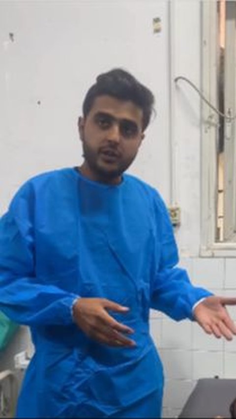 Dr. Ali S. A. Alghaliz membagikan sebuah video saat dirinya menangani seorang balita korban kekejaman Israel. <br>