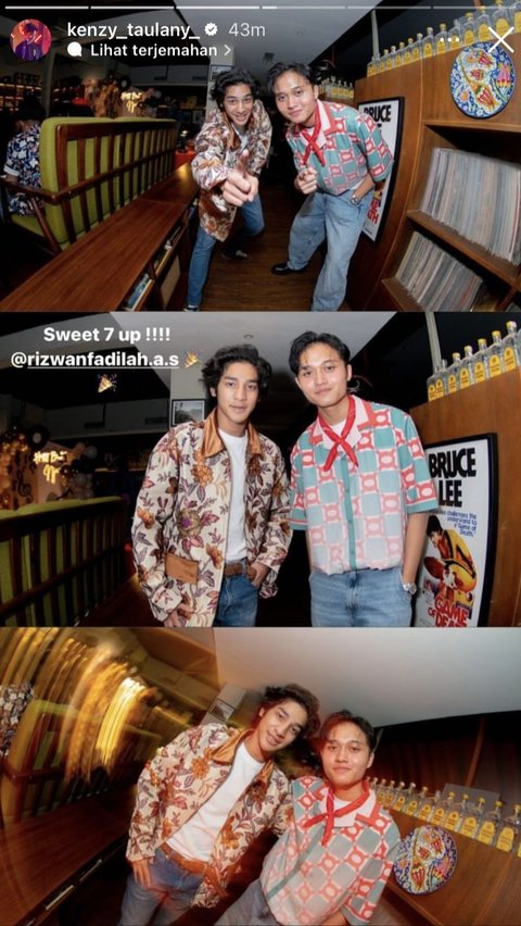 Kenzy Taulany also appeared wearing retro attire when attending Njan's 17th birthday.