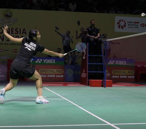 FOTO: Hasil Indonesia Open 2024: Gregoria Mariska Tumbangkan Putri KW